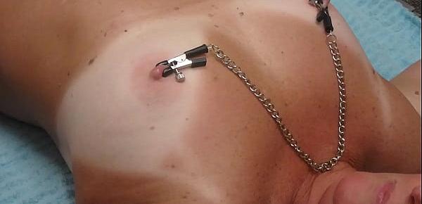 tittyfuck cumshot nipple clamps
